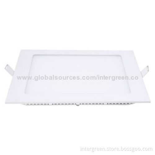 18W Ultra-slim Square LED Panel Light/Downlight, 2835 SMD, CE, RoHS, FCC Marks, 3-year Warranty